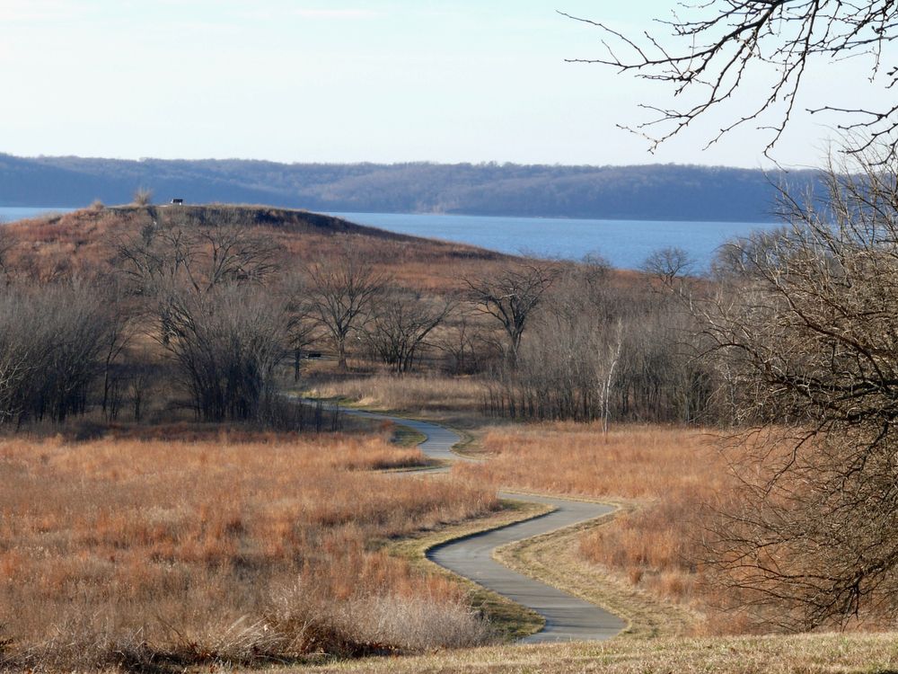 A trail leading to Clinton State Park's overlook