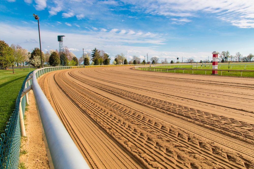Sandy track of Keeneland Race Course