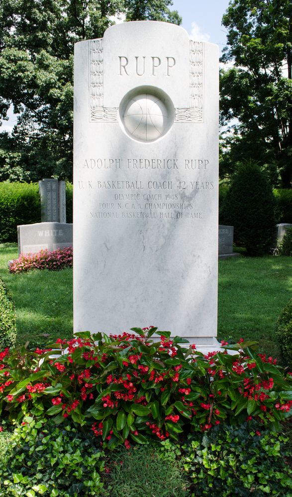 Adolph Rupp burial site at the Historic Lexington Cemetery