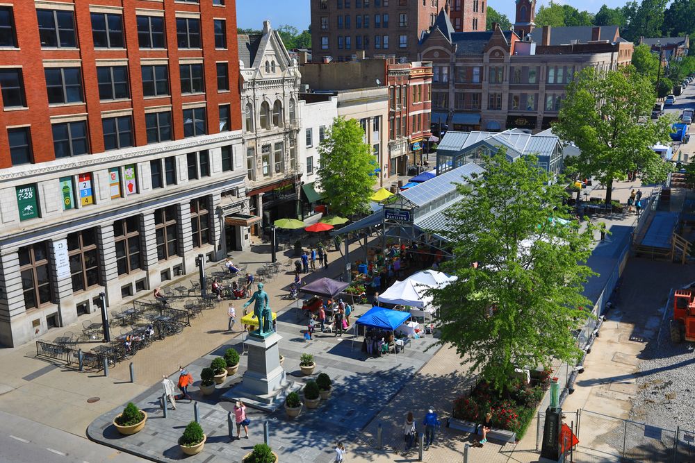 Aerial view of Lexington Farmers’ Market