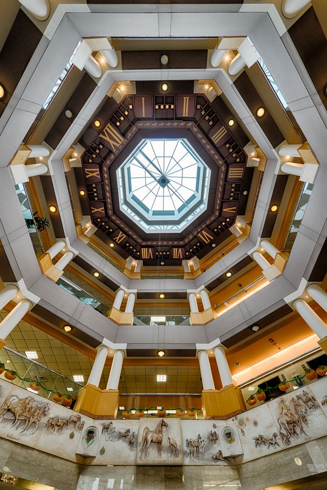 World’s Largest Ceiling Clock in Lexington Public Library