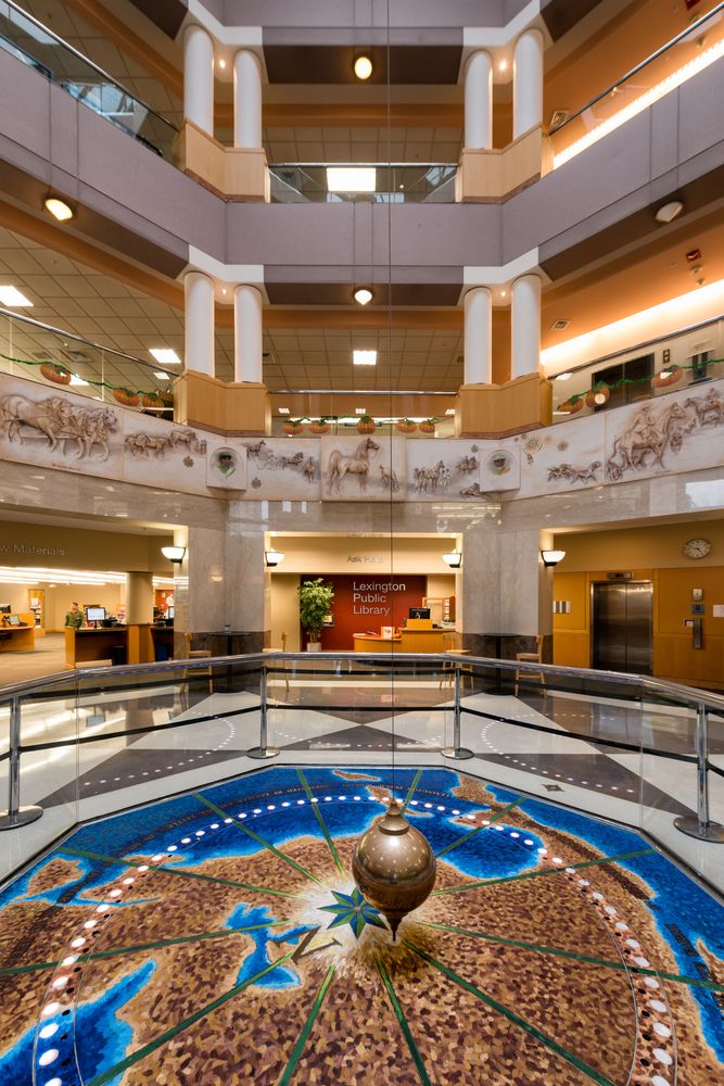 Foucault pendulum in Lexington Public Library