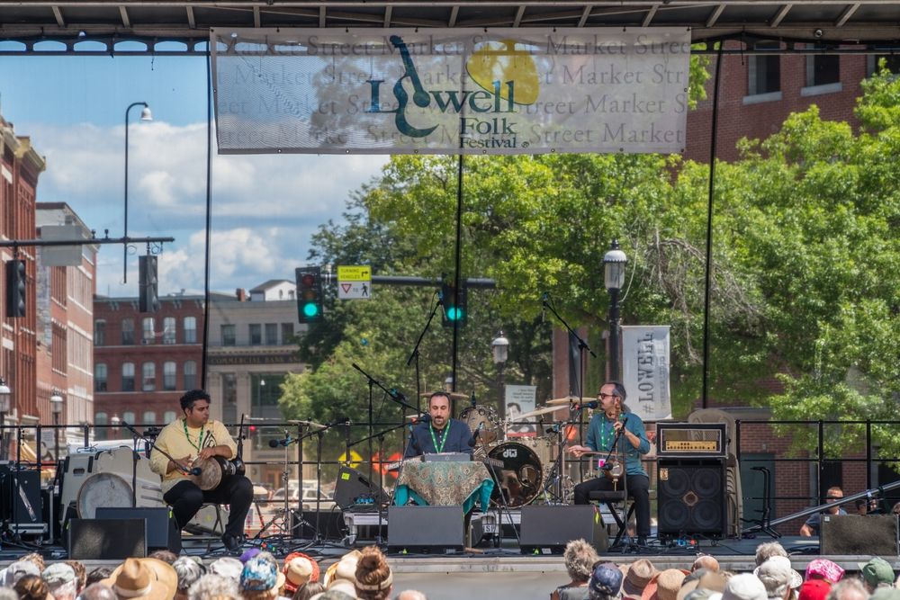 Musicians at Lowell Folk Festival