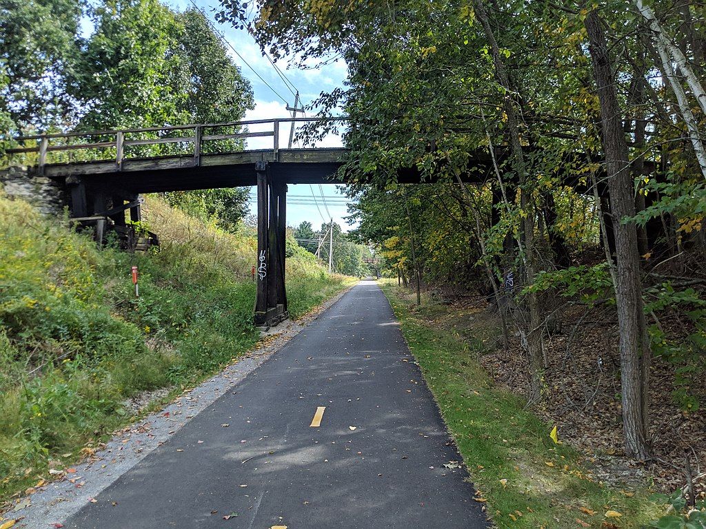 Pathway of Methuen Rail Trail