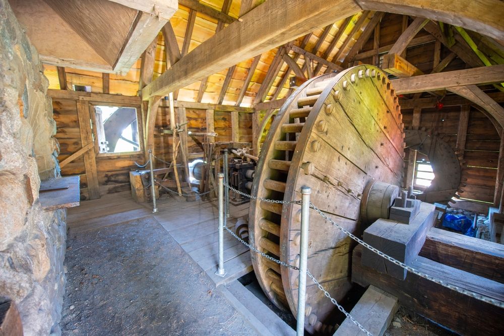 Interior of a cabin at Saugus Iron Works National Historic Site