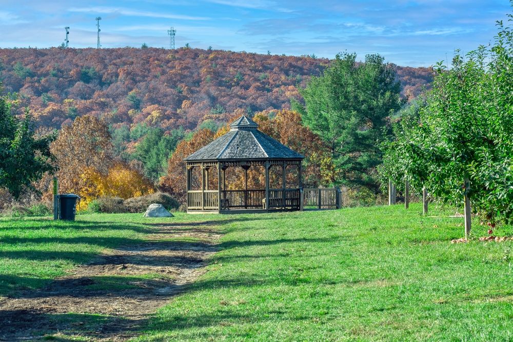 A gazebo at Sholan Farms