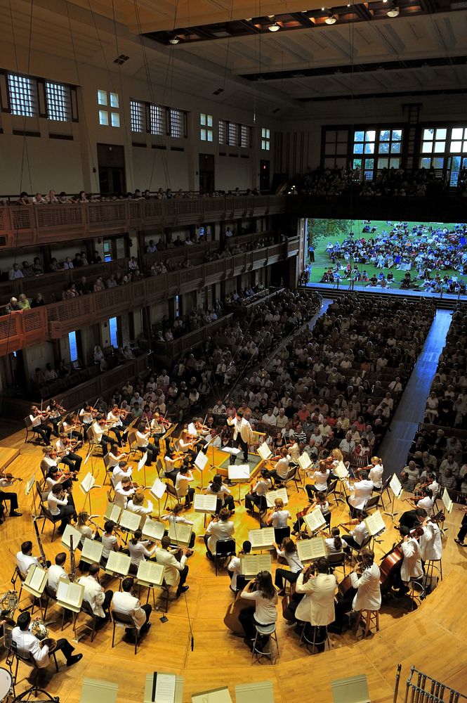 Summer concert in the Ozawa Hall during Tanglewood Music Festival