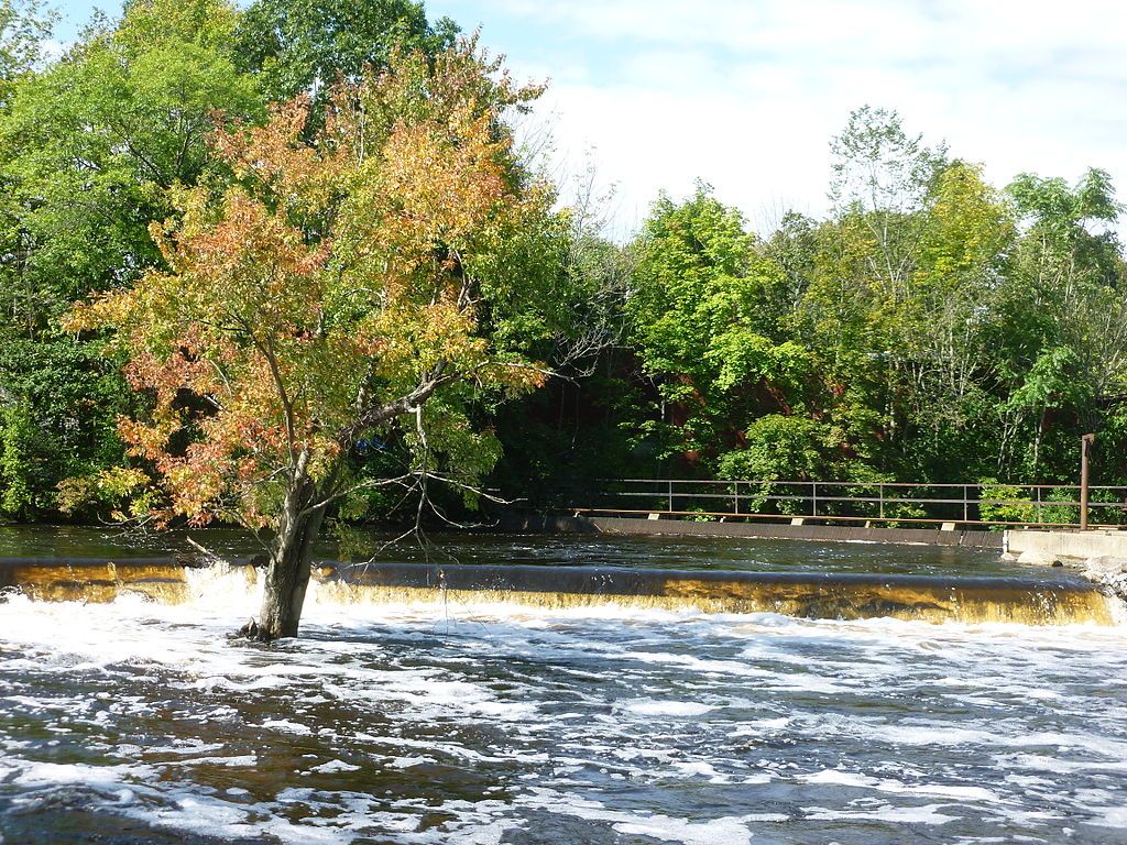 The waters of Wamesit Falls Overlook