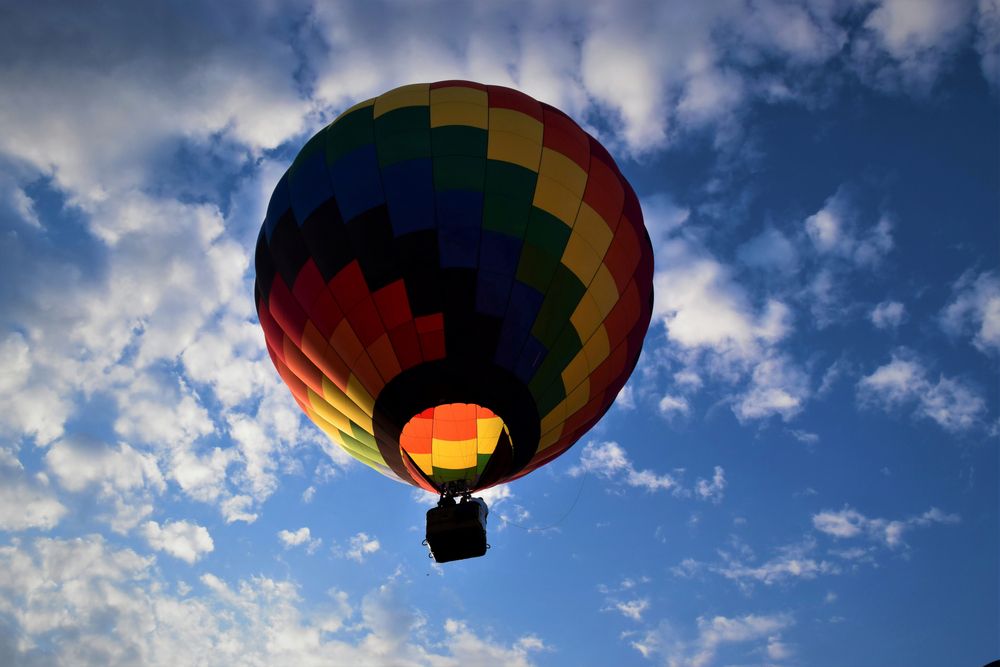 Hot air ballon during the Great Falls Balloon Festival