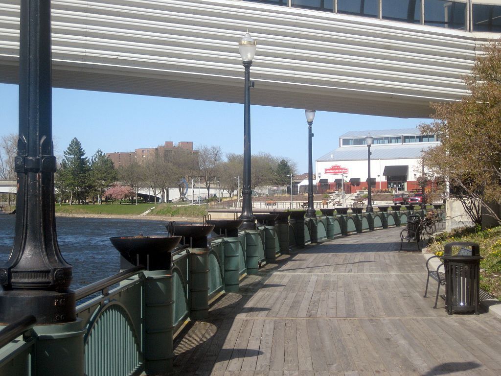 Daytime view of the Lansing River Trail