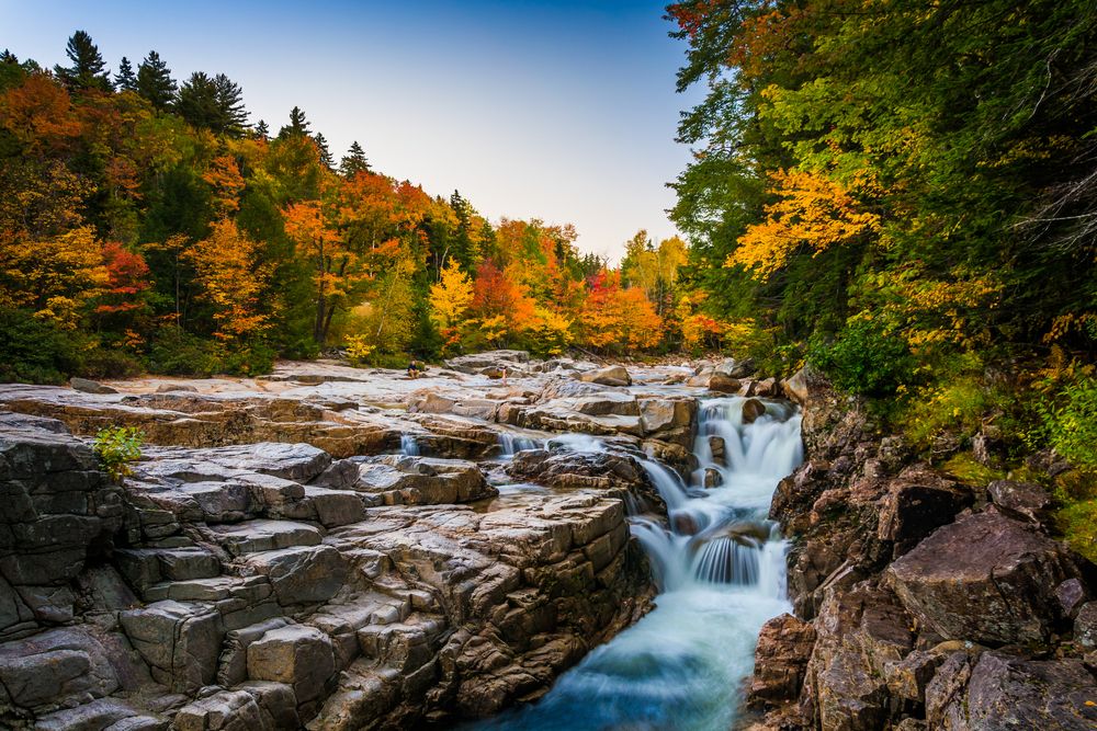 Gorgeous waterfall at White Mountains National Forest