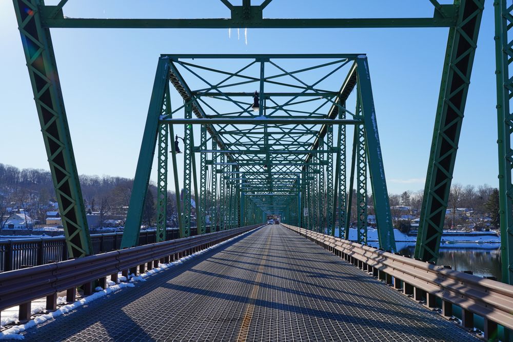 View within the New Hope-Lambertville Toll-Supported Bridge