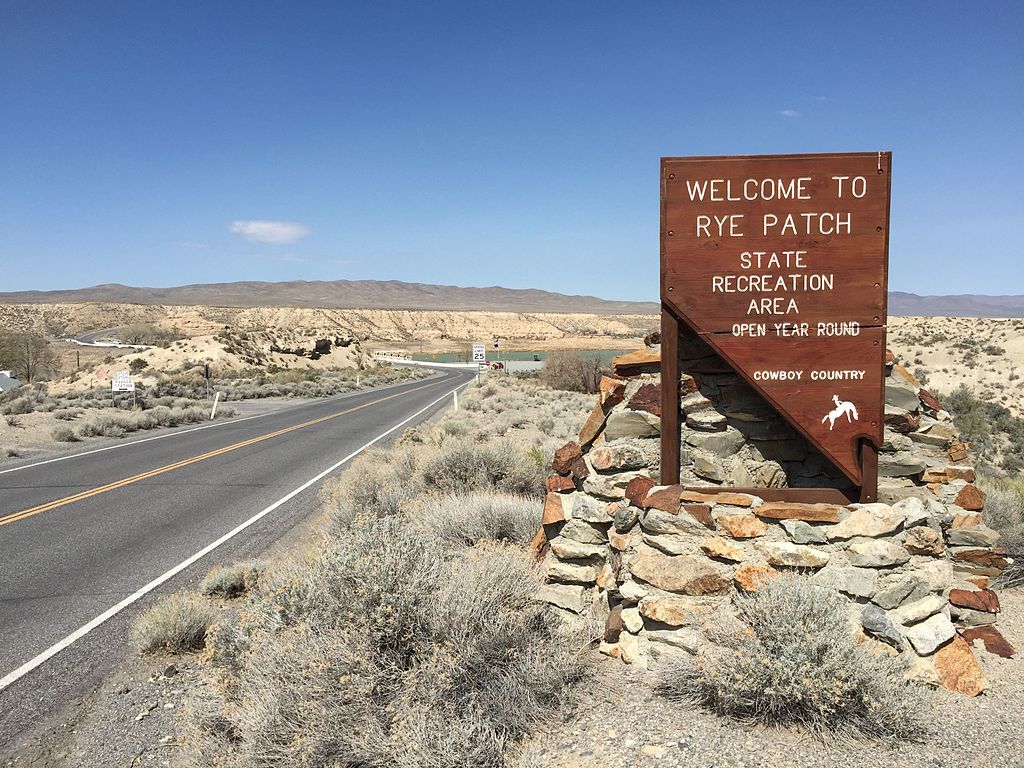 Welcome sign of Rye Patch State Recreation Area