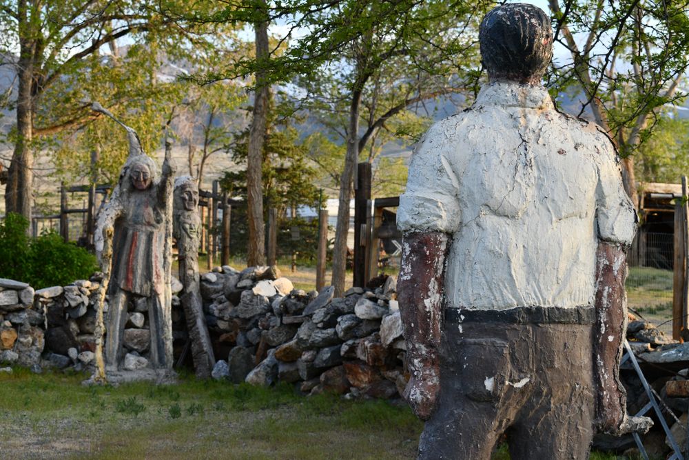 Sculptures at Thunder Mountain Monument