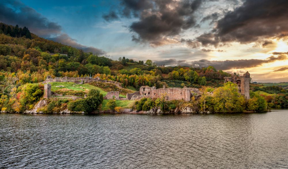 View of Urquhart Castle and Loch Ness