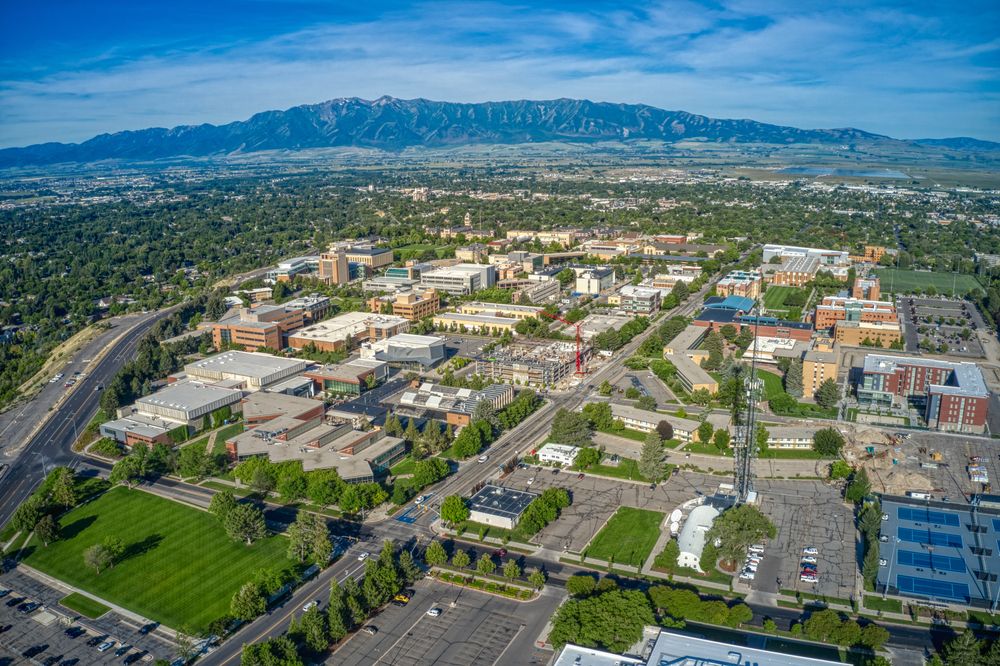 Aerial view of Utah State University