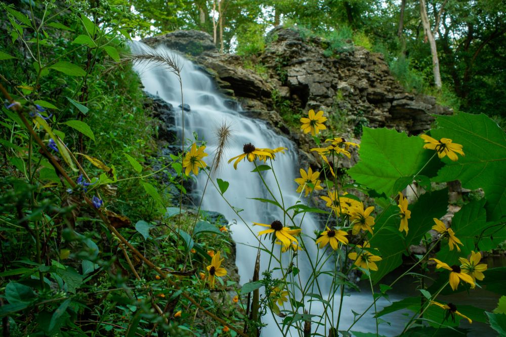 A beautiful waterfall at France Park