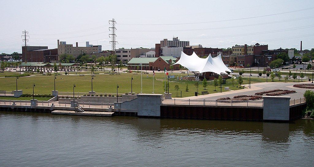 Aerial view of Black River