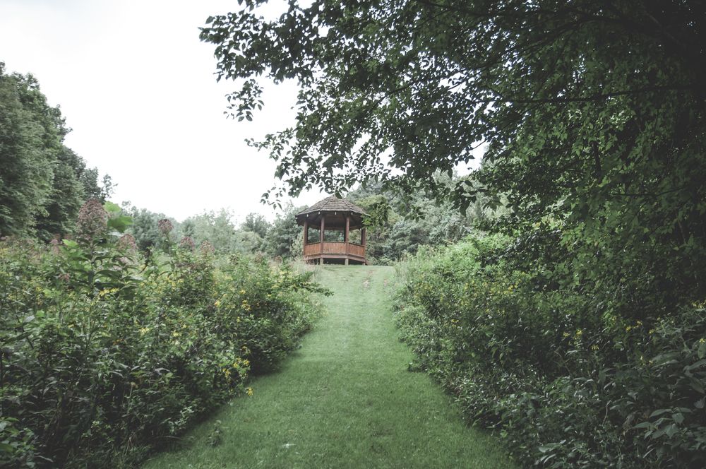 A gazebo at Boch Hollow State Nature Preserve