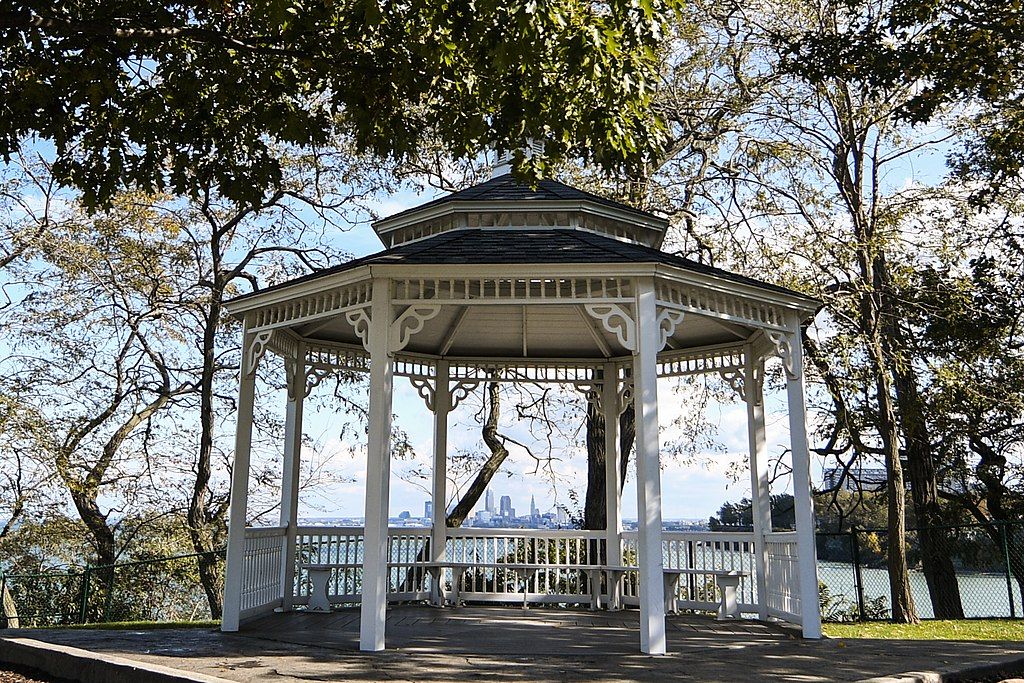 A gazebo at Lakewood Park