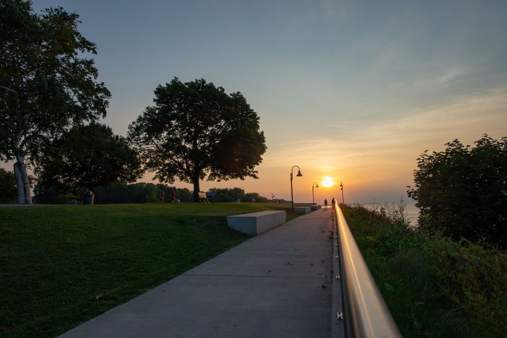 View of the sunset from Solstice Steps
