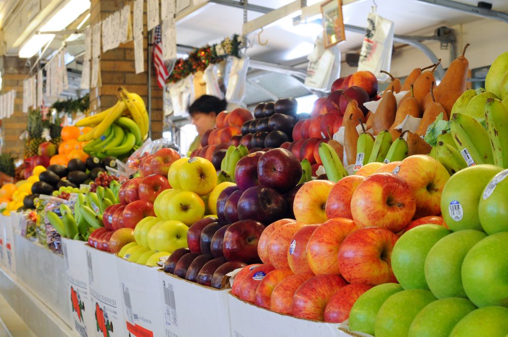 Fresh produce in West Side Market