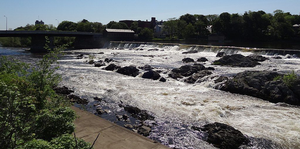 The downstream of Pawtucket Falls