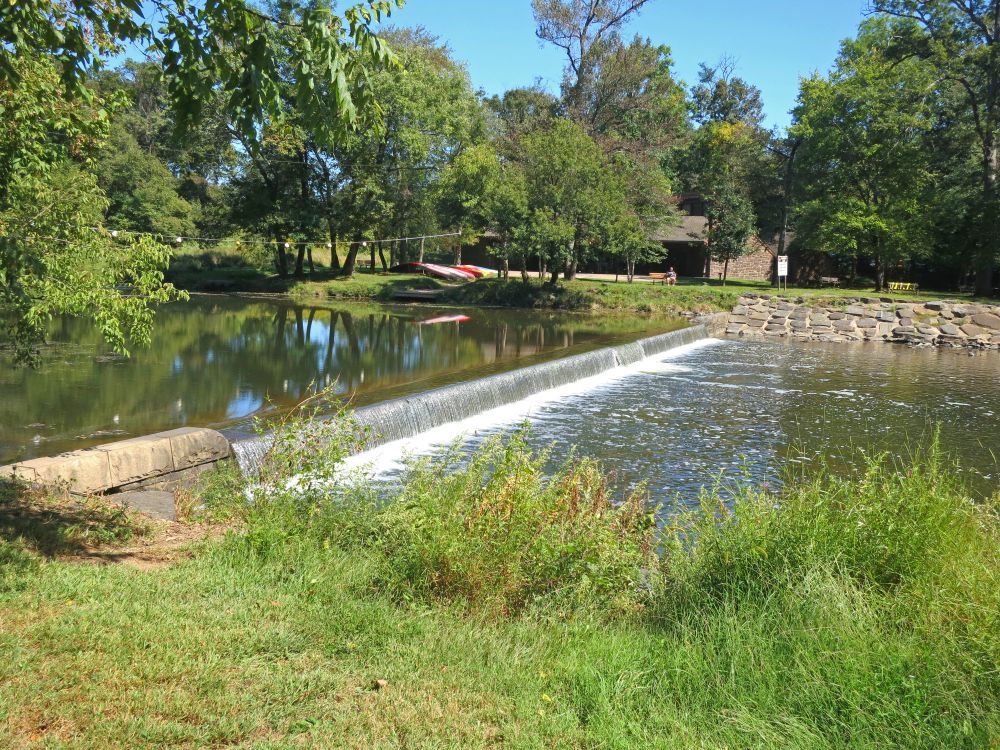 A small dam at Tyler State Park