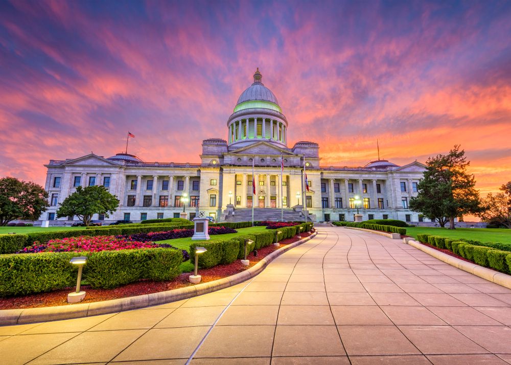 Exterior of the Arkansas State Capitol