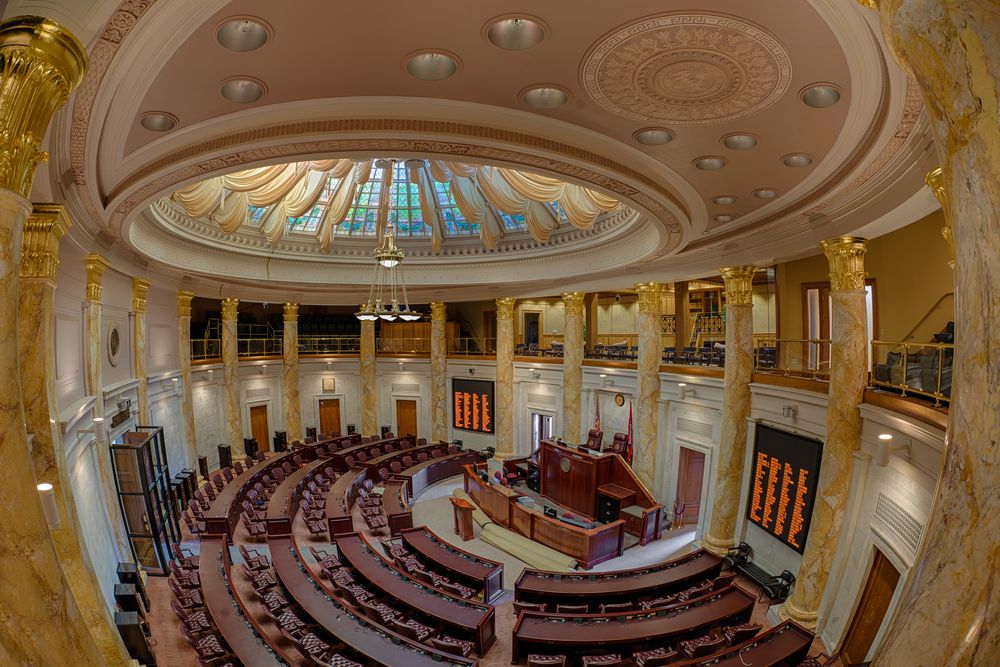 House of representatives chamber in Arkansas State Capitol