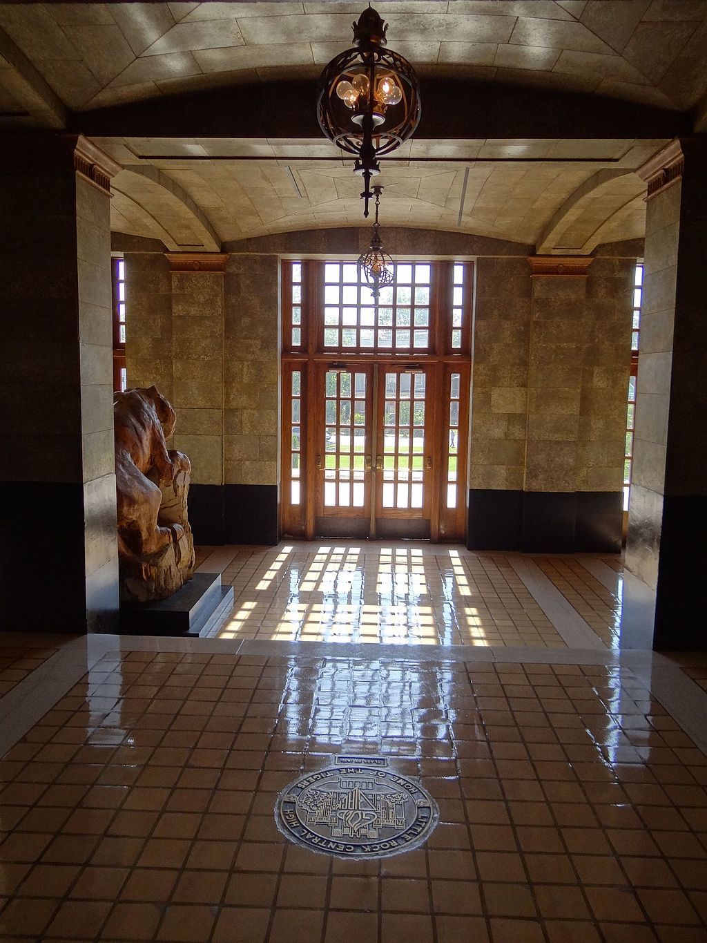 A hallway in Little Rock Central High School