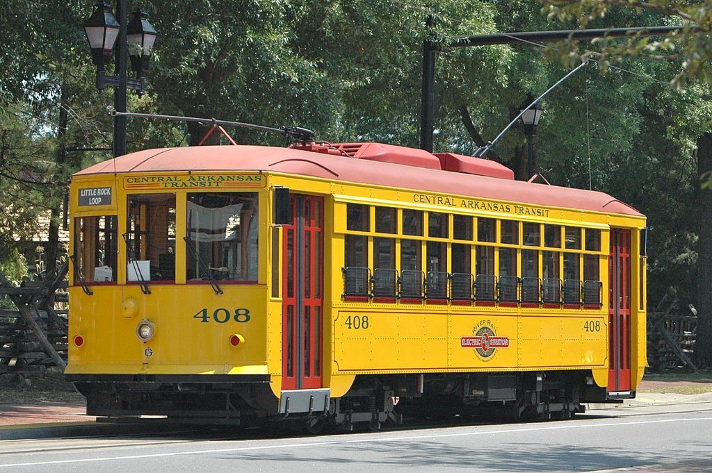 Exterior of a River Rail Electric Streetcar