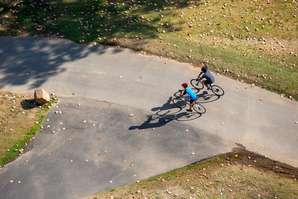 Bicycle ride along Two Rivers Park
