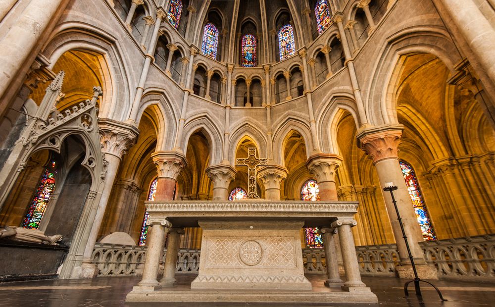 Beautiful interior of Cathedral of Notre Dame