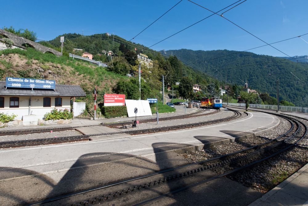 The station of Montreux Glion Rochers-de-Naye
