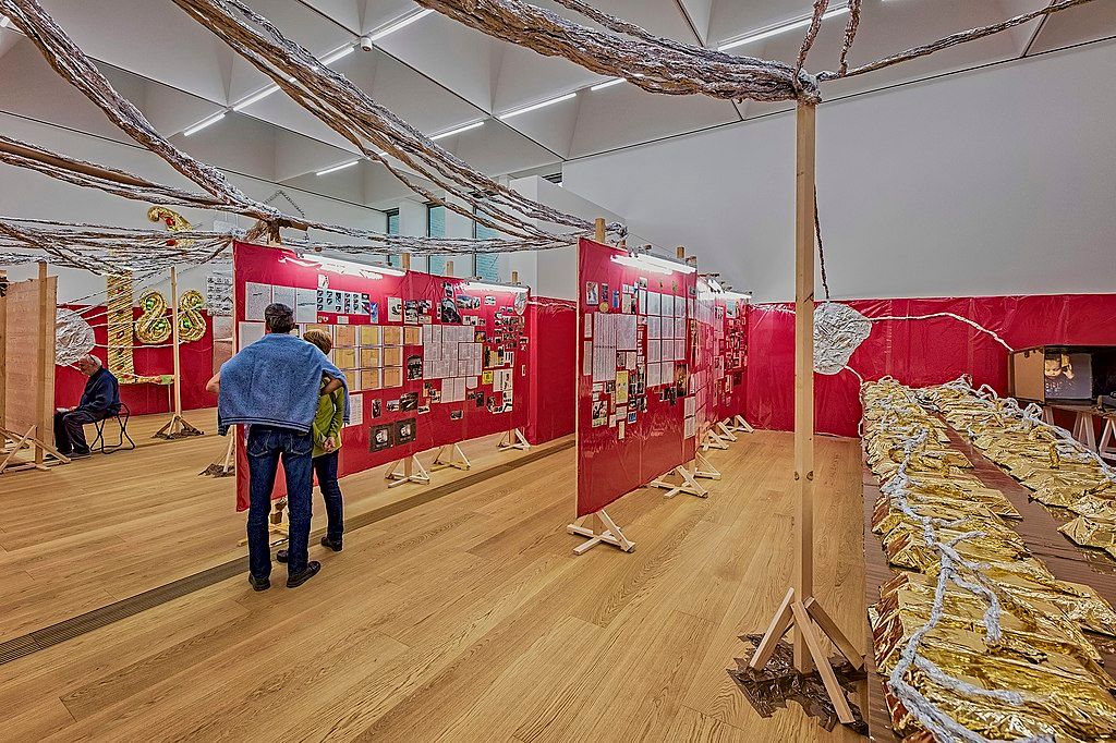 Swiss army knife exhibit in Musée cantonal des Beaux-Arts
