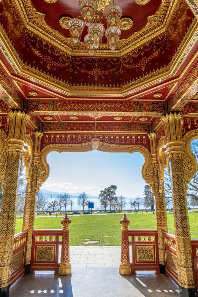 The view inside the Thai Pavilion