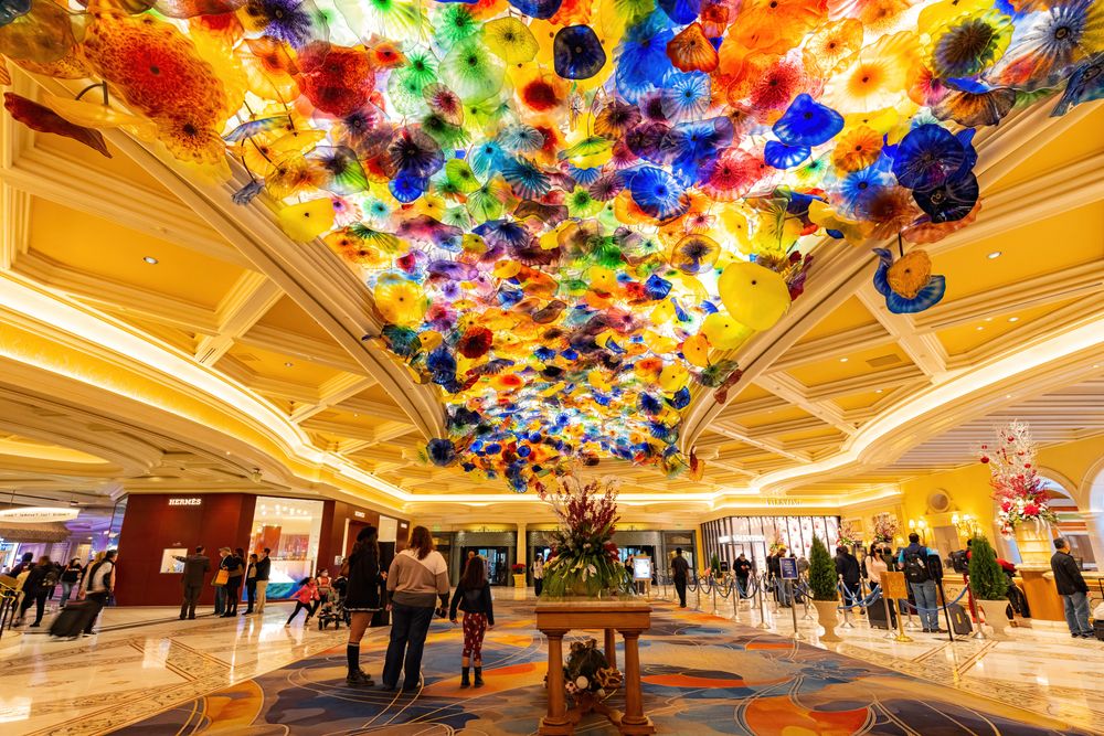 The lobby of Bellagio Hotel & Casino