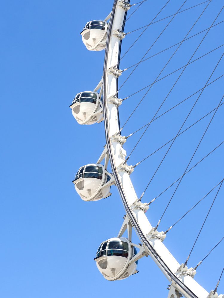 Round gondolas of High Roller Las Vegas