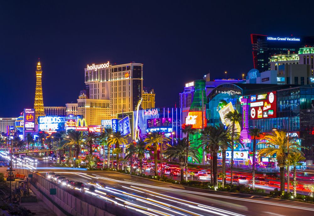 Night scene at the Las Vegas Strip