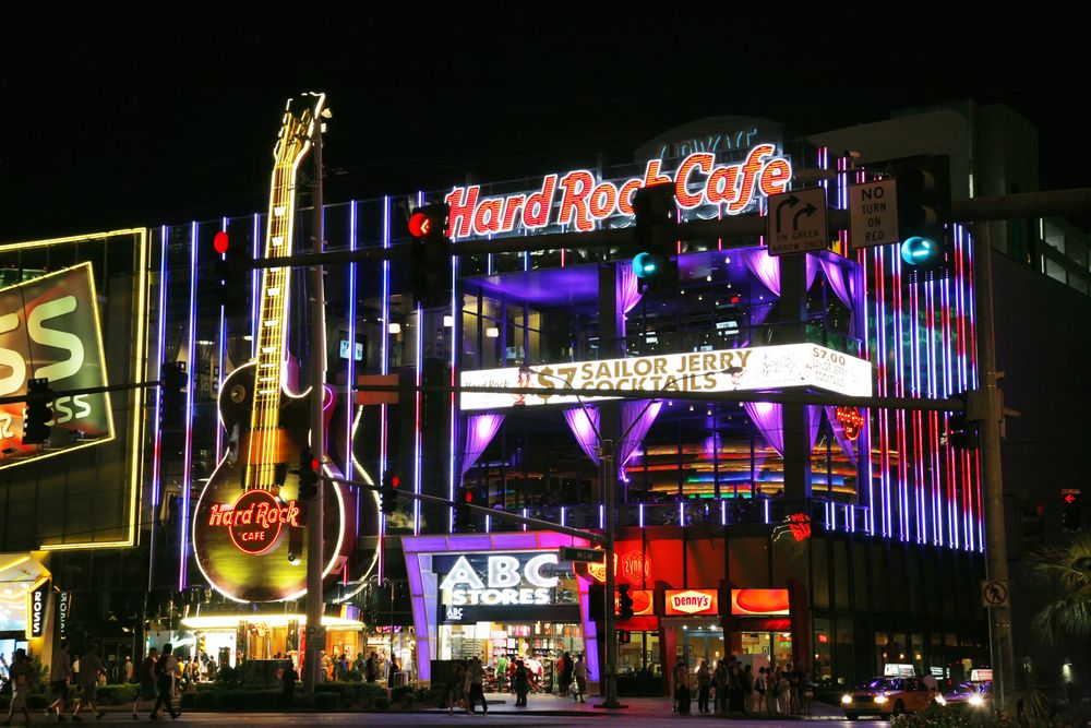 Hard rock cafe at the Las Vegas Strip