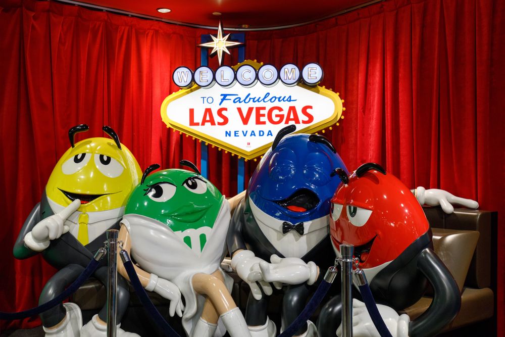 M&M characters in M&M's World Las Vegas
