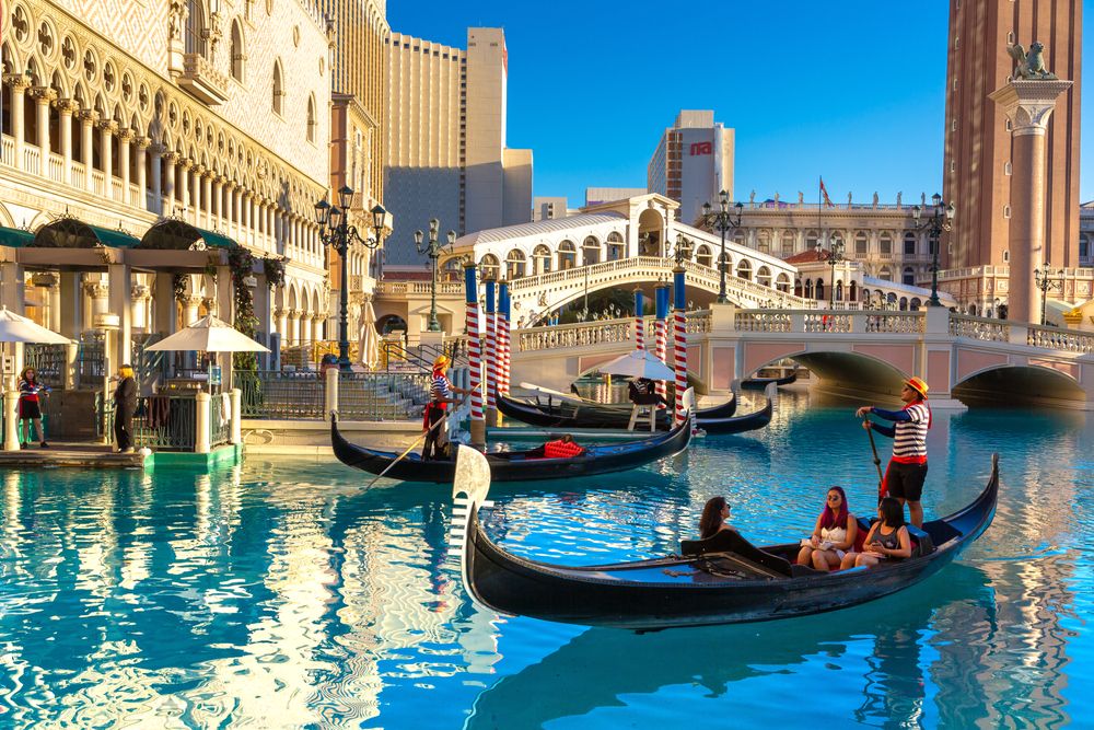 People on the Venetian Resort Las Vegas Gondola