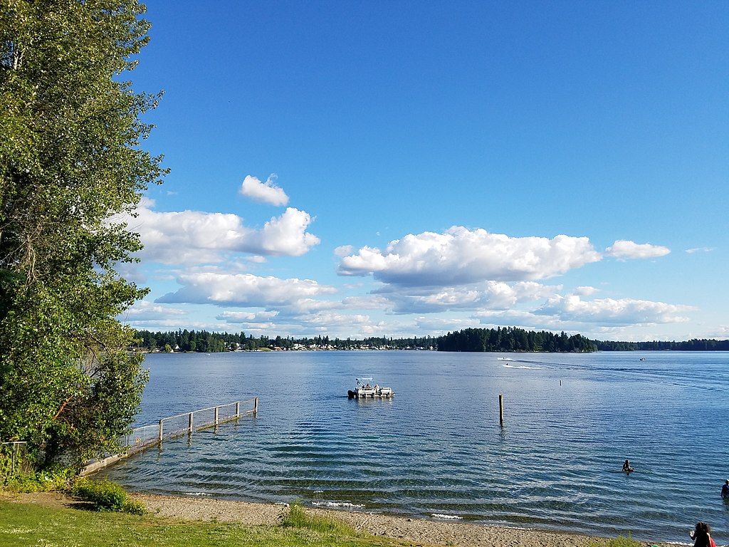 The waters of American Lake