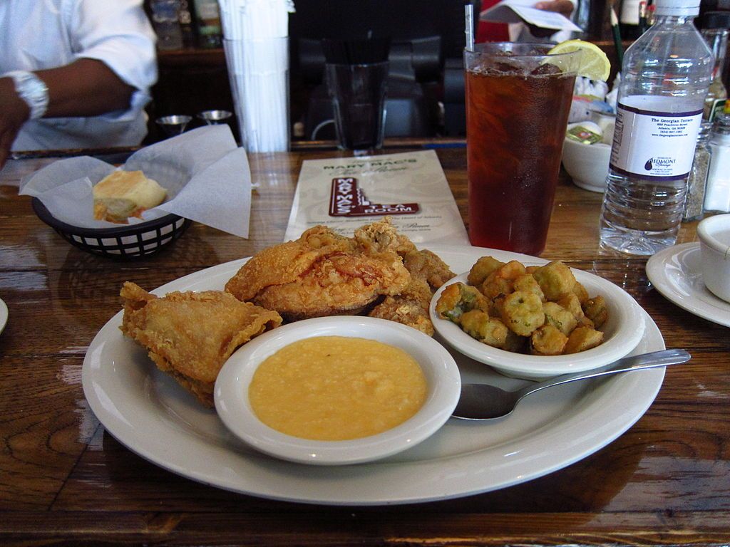 Fried chicken dish in Mary Mac's Tea Room