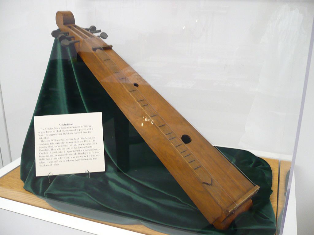 Musical instrument displayed in Mount Airy Museum of Regional History