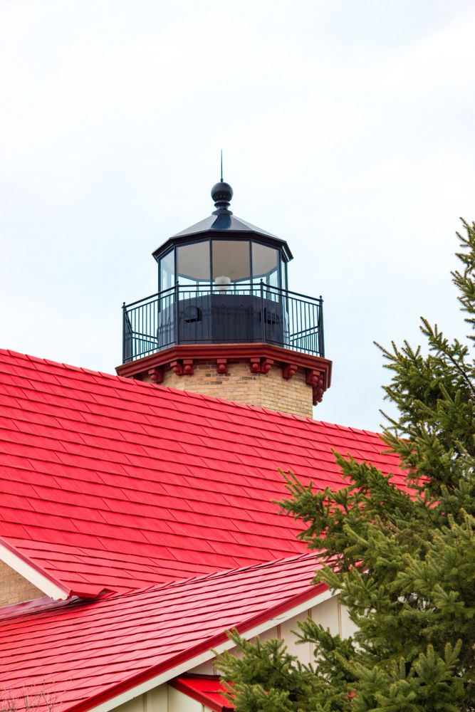 The top half of McGulpin Point Lighthouse & Historic Site