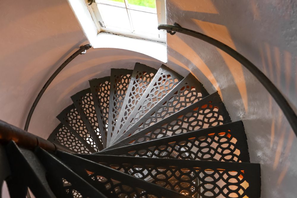Spiral staircase in McGulpin Point Lighthouse