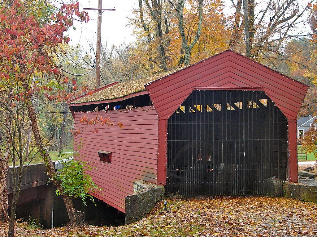 Daytime view of the Bartram's Covered Bridge