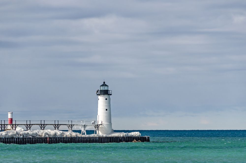 Scenic View of Manistee North Pierhead Lights